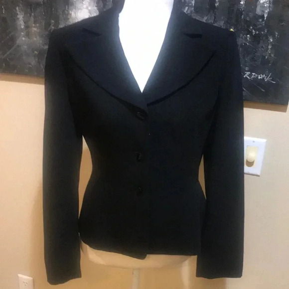 Liz Claiborne Women's 3 Button Black Blazer-Size 4 - Picture 1 of 9